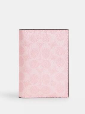 New Limited Edition Coach Powder Pink Passport Card Holder Wallet 2026 Release